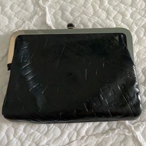 Diesel black leather wallet/clutch